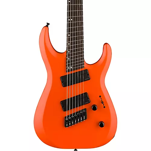 Jackson Pro Plus Dinky DK Modern HT7 MS 7-String Electric Guitar Satin Orange Crush - musicians--Friend