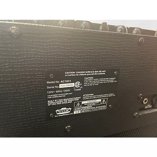 Used VOX AC15C1 15W Tube Guitar Combo Amp - musicians--Friend