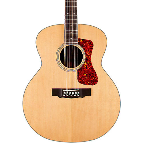 Guild F-2512E Deluxe Rosewood Westerly Collection Jumbo 12-String Acoustic-Electric Guitar Natural - musicians--Friend