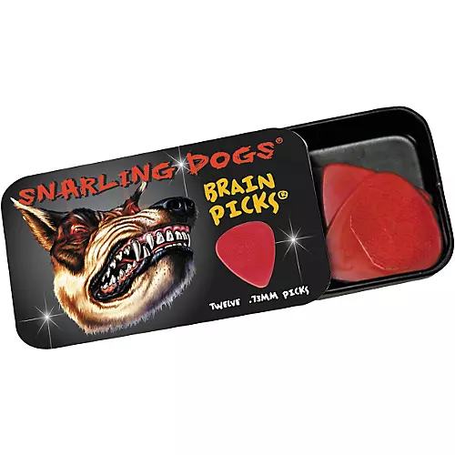 Snarling Dogs Brain Guitar Picks and Tin Box 1 Dozen 1.00 mm - musicians--Friend