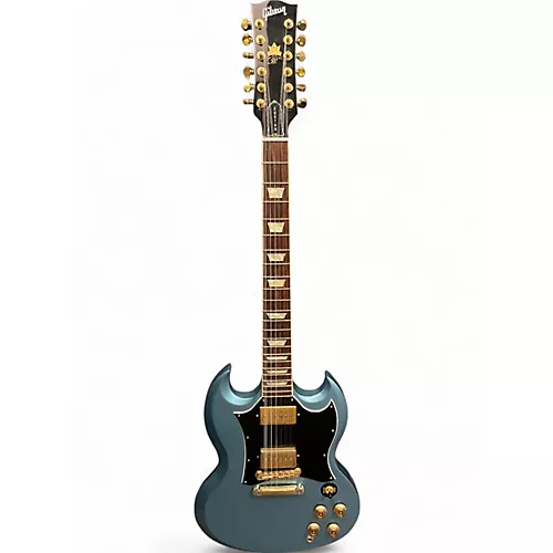 Used 2012 Gibson SG-12 50th Anniversary Pelham Blue Solid Body Electric Guitar Pelham Blue - musicians--Friend