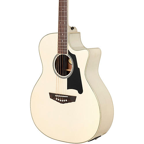 D'Angelico Premier Gramercy Grand Auditorium Acoustic-Electric Guitar Gloss White Wash - musicians--Friend