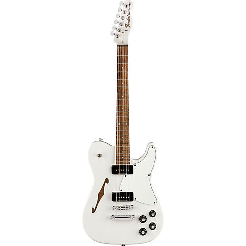 Fender Jim Adkins JA-90 Telecaster Thinline Electric Guitar Arctic White - musicians--Friend