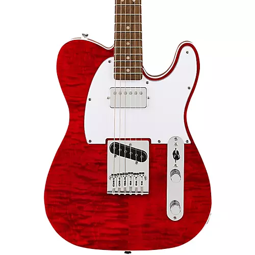 Squier Affinity Series Telecaster FMT SH Electric Guitar Transparent Crimson - musicians--Friend