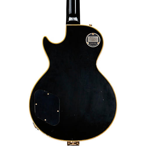Gibson Custom Murphy Lab 1957 Les Paul Custom Reissue 3-Pickup Bigsby Light Aged Electric Guitar Ebony - musicians--Friend