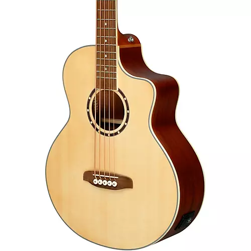 Ortega D7CE-5 5-String Acoustic-Electric Bass Guitar Natural - musicians--Friend