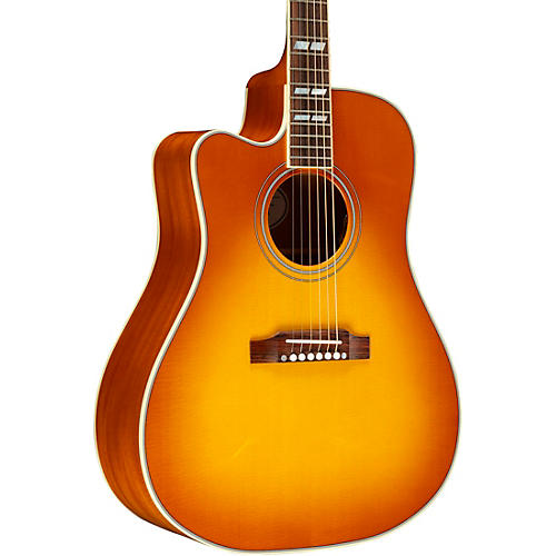 Gibson Hummingbird Standard EC Left-Handed Acoustic-Electric Guitar Heritage Cherry Sunburst - musicians--Friend