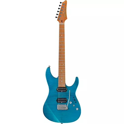Ibanez MM1 Martin Miller Signature Electric Guitar Transparent Aqua Blue - musicians--Friend