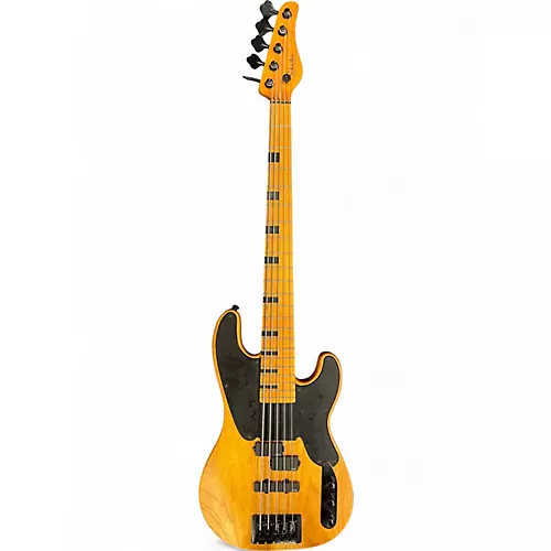 Used 2023 Schecter Guitar Research Model T 5 Natural Electric Bass Guitar Natural - musicians--Friend