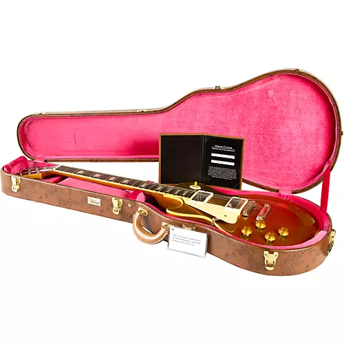 Gibson Custom 1957 Les Paul Standard Goldtop Reissue VOS Left-Handed Electric Guitar Double Gold - musicians--Friend