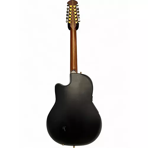 Used Ovation 1866 Legend Black 12 String Acoustic Electric Guitar Black - musicians--Friend