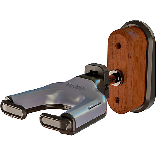 Proline MOUNT Premium Wall-Mounted Guitar Hanger With Auto-Closing Yoke Mahogany - musicians--Friend