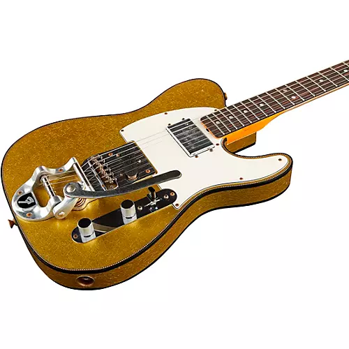 Fender Custom Shop Limited-Edition CuNiFe Telecaster Custom Journeyman Relic Electric Guitar Aged Gold Sparkle - musicians--Friend