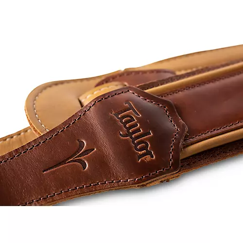 Taylor Spring Vine Leather Guitar Strap Brown 2.5 in. - musicians--Friend