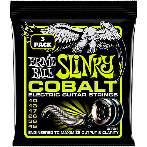 Ernie Ball 3721 Cobalt Regular Slinky Electric Guitar Strings 3-Pack - musicians--Friend