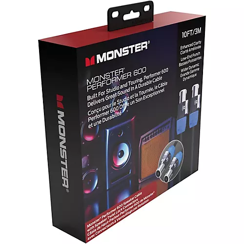 Monster Cable Prolink Performer 600 Speaker Cable with Speak-On Connectors 10 ft. Black - musicians--Friend