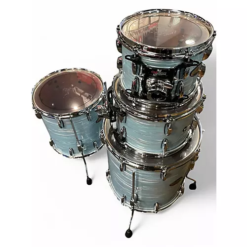 Used Pearl 5 Piece SESSION studio select ice blue oyster Drum Kit ice blue oyster - musicians--Friend