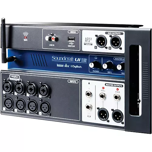 Soundcraft Ui12 Digital Mixer With Wi-Fi Router - musicians--Friend