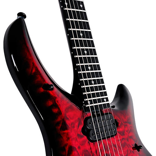 Ernie Ball Music Man John Petrucci BFR Majesty 6 Quilt Top Electric Guitar Red Nebula - musicians--Friend