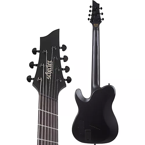 Schecter Guitar Research PT-7 MS Black Ops 7-String Electric Guitar Satin Black Open Pore - musicians--Friend