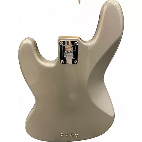 Used Fender mod shop jazz bass Silver Electric Bass Guitar Silver - musicians--Friend