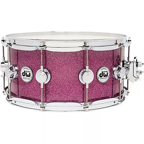 DW Collector's SSC Maple Finish Ply Snare Drum 14 x 6.5 in. White Glass Contrail Finish Ply - musicians--Friend