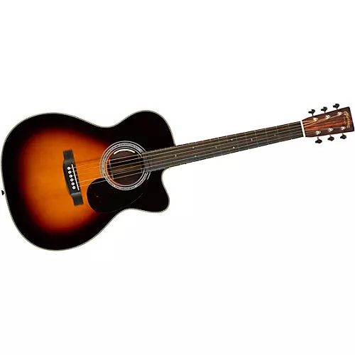 Martin Custom Shop OM Cutaway 1935 European Spruce-East Indian Rosewood Acoustic-Electric Guitar Sunburst - musicians--Friend
