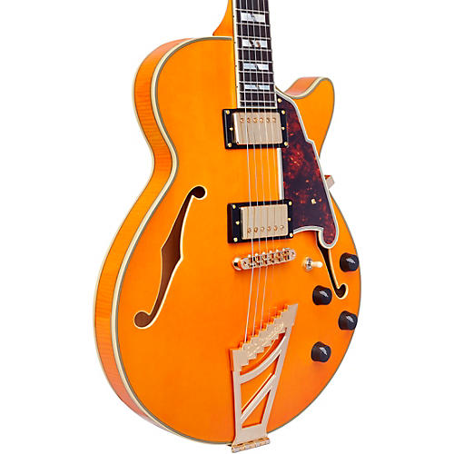 D'Angelico Excel Series SS Semi-Hollow Electric Guitar With USA Seymour Duncan Humbuckers and Stairstep Tailpiece Vintage Natural - musicians--Friend