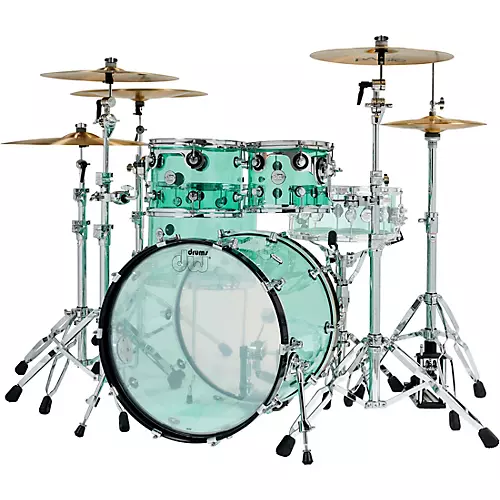 DW Design Series Acrylic 4-Piece Shell Pack Sea Glass - musicians--Friend
