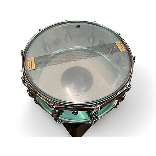 Used DW 14X6.5 Design Series Acrylic Snare SEA GLASS Drum SEA GLASS 213 - musicians--Friend