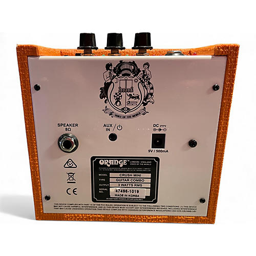 Used Orange Amplifiers Crush Mini Battery Powered Amp - musicians--Friend
