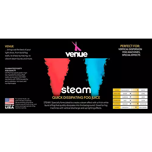Venue Steam Quick Dissipating Fog Juice 1 Gallon - musicians--Friend