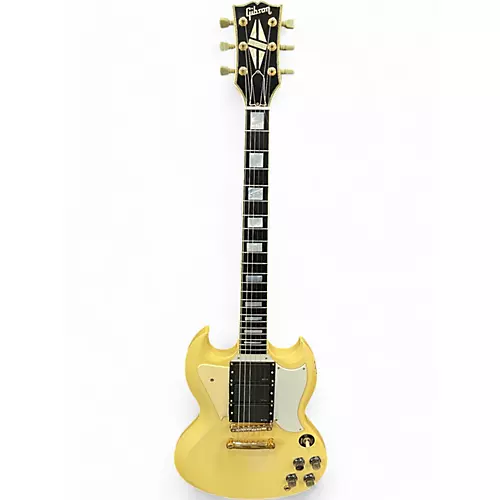 Vintage 1986 Gibson SG Custom Aged Alpine White Solid Body Electric Guitar Aged Alpine White - musicians--Friend