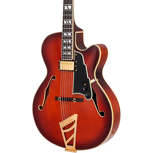 D'Angelico Excel 16 Hollowbody Electric Guitar w/ Seymour Duncan 59 Humbucker Amaretto Burst - musicians--Friend