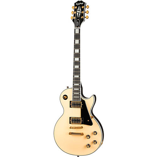 Epiphone Les Paul Custom Blackback Limited-Edition Electric Guitar Antique Ivory - musicians--Friend