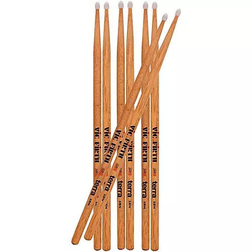 Vic Firth American Classic Terra Series Drum Sticks Value 4-Pack X5B Wood - musicians--Friend