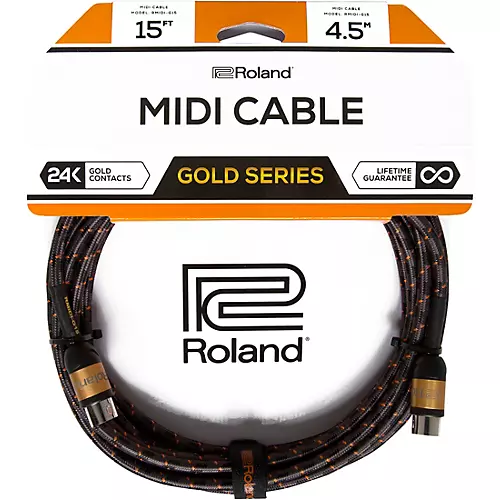 Roland Gold Series MIDI Cable 3 ft. - musicians--Friend