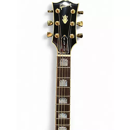 Used Gibson Elvis SJ-200 Black Acoustic Electric Guitar Black - musicians--Friend