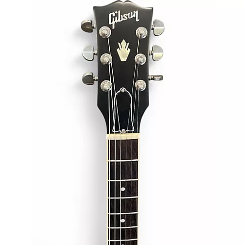 Used Gibson ES335 Satin Black Hollow Body Electric Guitar Black - musicians--Friend