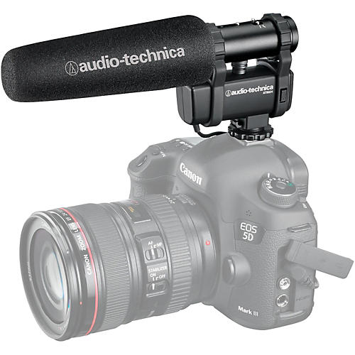Audio-Technica AT8024 Mono/Stereo Camera Mount Microphone - musicians--Friend