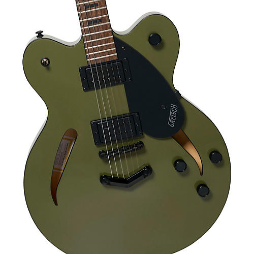 Gretsch Guitars Streamliner Cateye Center Block Black Hardware Limited-Edition Electric Guitar Olive Drab - musicians--Friend