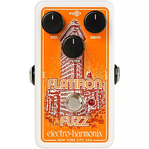 Electro-Harmonix Flatiron Fuzz Op-Amp Powered Fuzz/Distortion Effects Pedal - musicians--Friend