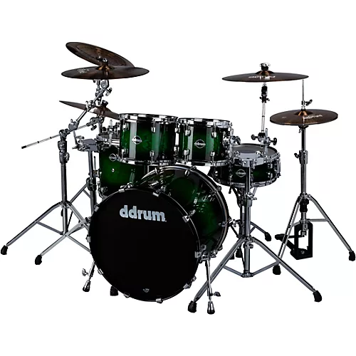 Ddrum Dominion Birch 5-Piece Shell Pack With Ash Veneer Red Burst - musicians--Friend