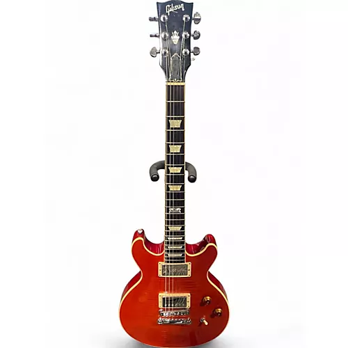 Used Gibson 120TH ANNIVERSARY LES PAUL CLASSIC DOUBLE CUT Orange Solid Body Electric Guitar Orange - musicians--Friend