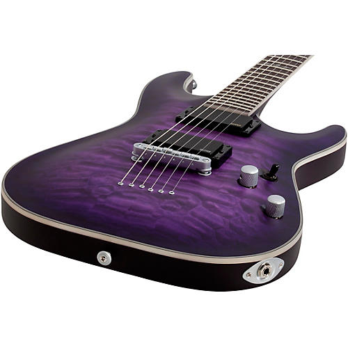Schecter Guitar Research C-1 Platinum Electric Guitar Satin Purple Burst - musicians--Friend