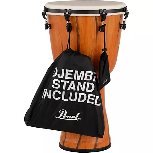 Pearl Top Tuned Djembe With PBJSTD Wood Djembe Stand 14 in. Artisan Cypress - musicians--Friend