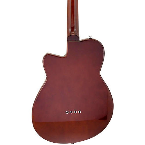 Reverend Linh Lee Signature Lil Linhbacker Semi-Hollow Bass Purple Sparkle - musicians--Friend