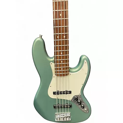 Used Fender Standard Jazz Bass V 5 String SAGE GREEN METALLICA Electric Bass Guitar SAGE GREEN METALLICA - musicians--Friend