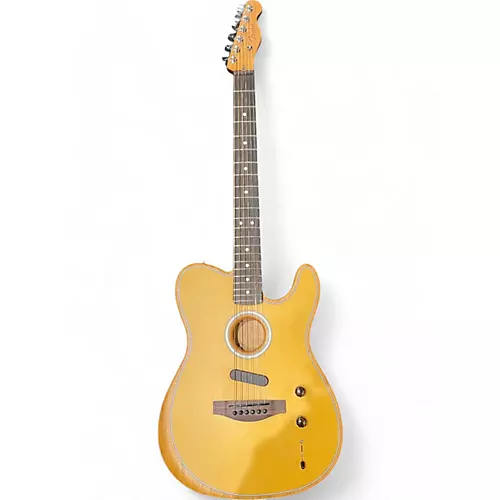 Used Fender Acoustasonic Player Telecaster Butterscotch Acoustic Electric Guitar Butterscotch - musicians--Friend