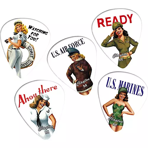 Clayton American Hotties 1 Dozen Guitar Picks Medium - musicians--Friend